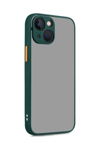 Apple Uyumlu iPhone 13 Mini Kılıf Zore Hux Kapak Koyu Yeşil
