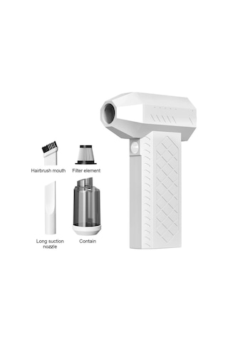 Xuweiwei Beyaz Taşınabilir Turbo Fan Yüksek Hızlı El Tipi Drifter Pil İle Usb Şarj Edilebilir Çok Fonksiyonlu