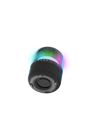 Lecoo RS19 Kablosuz 10W RGB Bluetooth/USB/AUX/SD Kart Taşınabilir Hoparlör Siyah