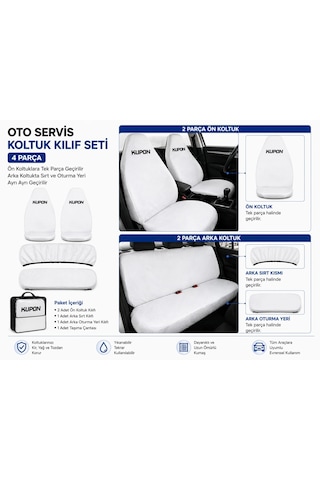 Günaks 4 Parça Oto Servis Koltuk Kılıf Seti Beyaz Kupon Yazılı Evrensel Uyumlu Yıkanabilir Pamuklu Kumaş 01 Günaks 4 Parça Oto Servis Koltuk Kılıf Seti Beyaz Kupon Yazılı Evrensel Uyumlu Yıkanabilir Pamuklu Kumaş 01