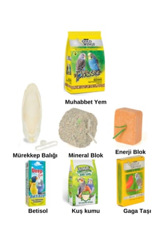 Purecanpati Gold Wings Muhabbet Kuş Seti