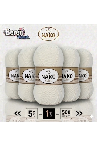 Calico-ekru 3782- 5'li Paket - 100gr/240m - El Örgü İpi - Amigurimi-hırka- Kazak- Şal-bebek İpi