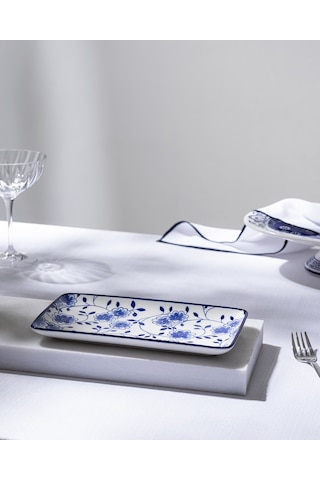 Madame Coco Reve Bleu Seren Dikdörtgen Tabak - 22 Cm - Mavi/beyaz 8684427225745 Çok Renkli