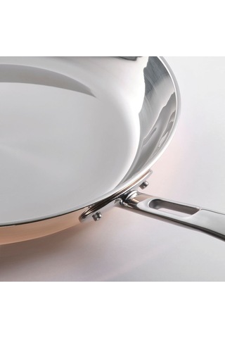 Kızartma Tavası, Bakır-paslanmaz Çelik, 28 Cm Beyaz