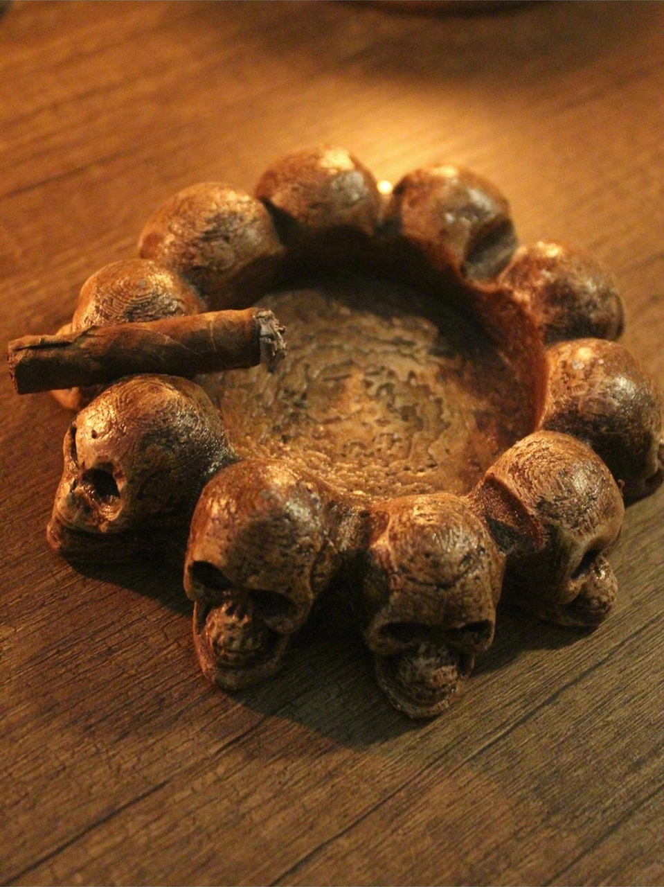 Kurukafalar Dekoratif Tasarım Küllük Kahverengi