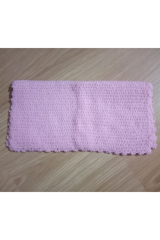 El İşi Pamuklu Banyo Lifi,el Örgüsü Lila Duş Lifi 33x34cm Çok Renkli