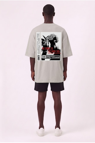 Blow Up 2 Pac Gri Oversize Erkek T-shirt 11221 SİYAH