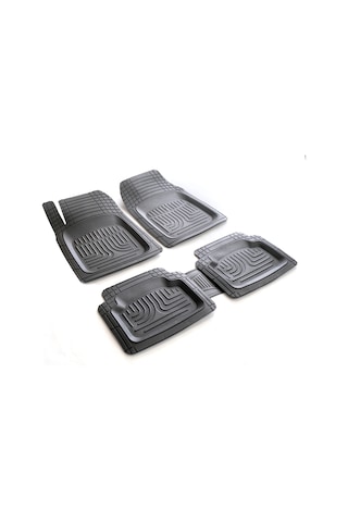 3D Üniversal Tüm Araçlar İçin Uyumlu Havuzlu Paspas 5 Parça Siyah