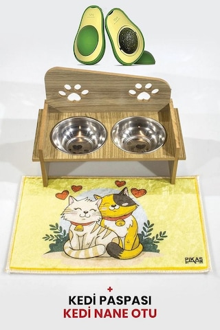 Pati Mama Kabı Kedi Köpek Suluk Mamalık, Paspas Ve Avokado Kedi Nanesi Hediye