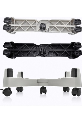 Sones 5-tekerlek Ayarlanabilir Hareketli Kasnak X-tipi Bilgisayar Ana Bilgisayar Plastik Şasi Tepsi Tutucu Gri