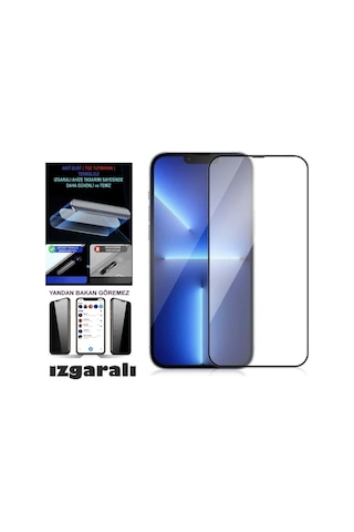 Apple Uyumlu   iPhone 11 Pro Hayalet Ekran Koruyucu Toz Filitreli Izgaralı Anti Dust Tam Kaplayan Kırılmaz Cam