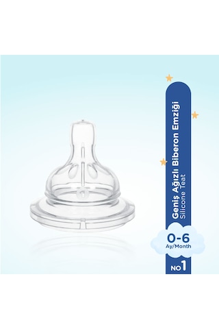 Wee Baby Silikon Biberon Emziği Geniş Ağızlı No:1 0-6 Ay