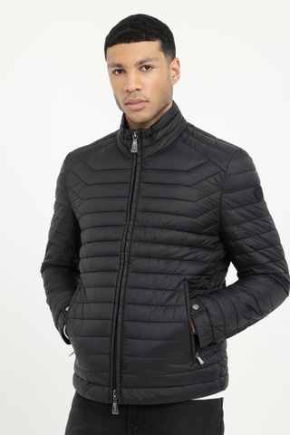 Dufy Erkek Slim Fit Kapüşonlu Siyah Mont-25389