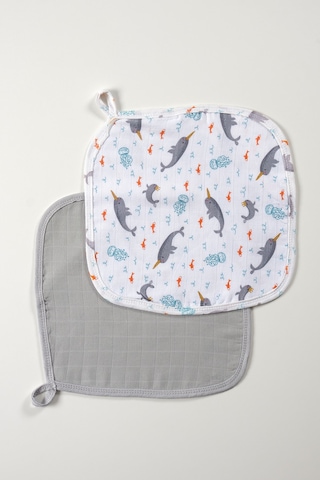 Unicorn Fish Müslin Banyo Kesesi - 2 Adet Gri