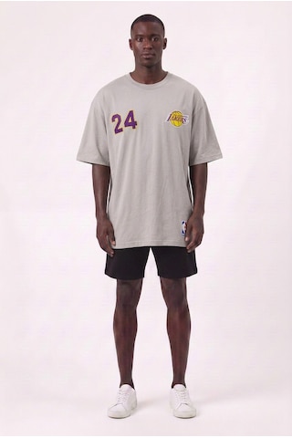 Blow Up Lakers 24 Gri Oversize Erkek T-shirt 11229 SİYAH