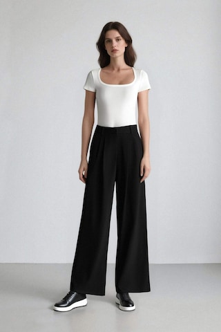 Defacto Wide Leg Cepli Pensli Basıc Klasik Dokuma Palazzo Pantolon C6375AX24HS Siyah