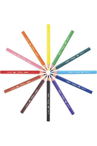 Bic Kids Evolution Üçgen Jumbo Kuru Boya Kalemi 12 Renk