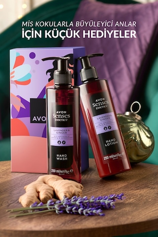 Avon Senses Essence Lavender & Ginger El Losyonu 250 ML + Sıvı Sabun 250 ML