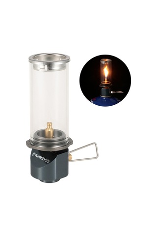 Tomshoo Gaz Lambası Işık Bütan Gaz Işık Fener Açık Kamp Piknik Balıkçılık İçin Gümüş