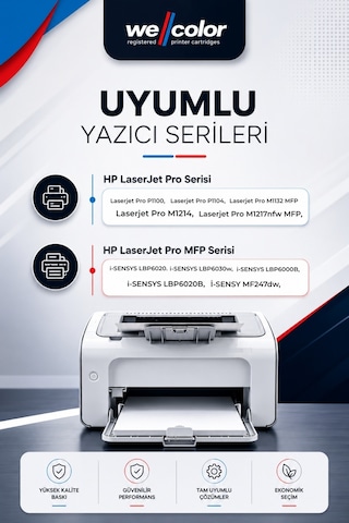 Hp Ce285a,285a,85a Uyumlu Toner P1102,P1005,M1212,M1217,LBP6000,LBP6030 uyumlu