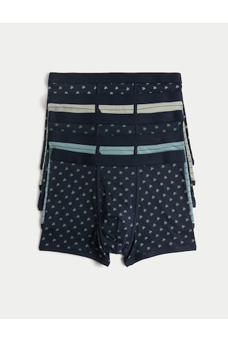 Marks & Spencer 5'li Desenli Trunk Lacivert