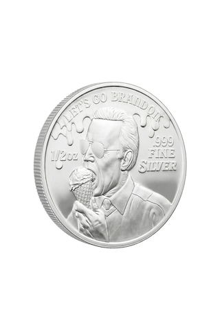 AgaKulche FJB Lets Go Brandon Gümüş Sikke Coin