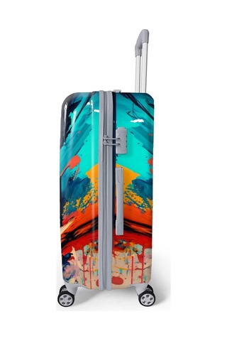 Coral High Renkli Desenli Pc Büyük Boy Valiz 70cm 16818 Çok Renkli