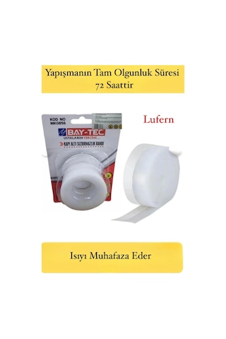 Rüzgar Ses Toz Böcek Önleyici Kapı Altı Isı Yalıtım Soğuk Kesici Şerit Bant Şeffaf 40 Mm X 3 Mt Diğer