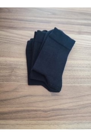 Omelf Yumuşacık Pamuklu 3'lü Kadın Çorap Siyah