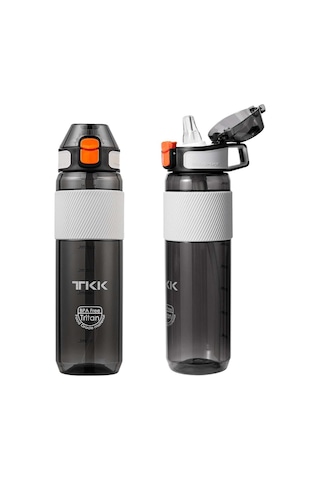 Tkk Silikon Pipetli Tritan Matara/Suluk 800 ML Siyah