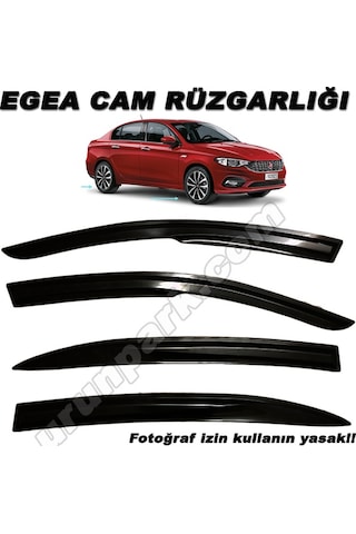 Fiat Egea Mugen Cam Rüzgarlığı 4'Lü Ithal Parlak Siyah