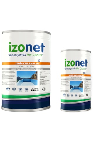 İzonet 231 Havuz İzolasyon Renkli Havuz Boyası 12+3 15 Kg