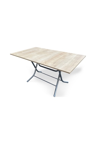 Arıcıoğlu Ticaret 70 Cm X 170 Cm Katlanır Metal Yüksek Ayaklı Suntalam Ahşap Masa Ahşap