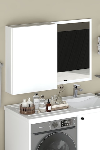 Sany Aynalı Banyo Dolabı, Banyo Üst Dolabı Beyaz