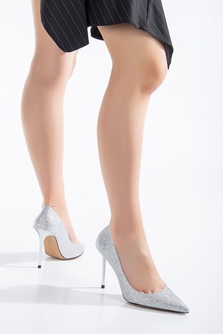 Gümüş Özel Tasarım Stiletto GÜMÜŞ