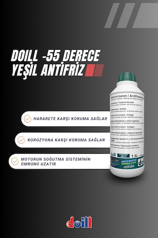 Doill -55 / -56 Derece Hazır Karışım 1.5 Litre Yeşil Antifriz - G11