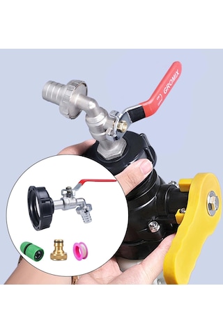 Suntek Ibc Tote Tank Adaptörü, Bahçe Hortumu Pirinç-nozul