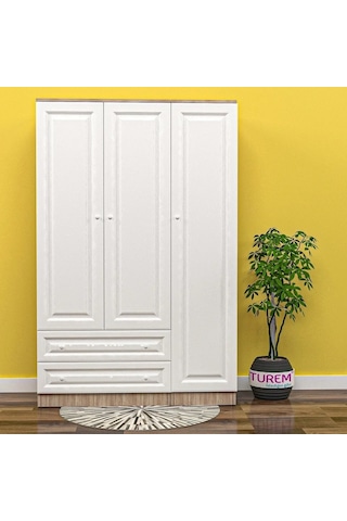 Sevtap 4 Kapılı Gardırop Mdf Sis Gri