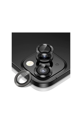 Apple Uyumlu iPhone 14 Mercek Lens Kamera Koruyucu SİYAH