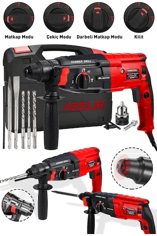 Assur Profesyonel Metal Şanzıman Kırıcı Delici Hilti Darbeli Matkap 2 - 28mm - 1799