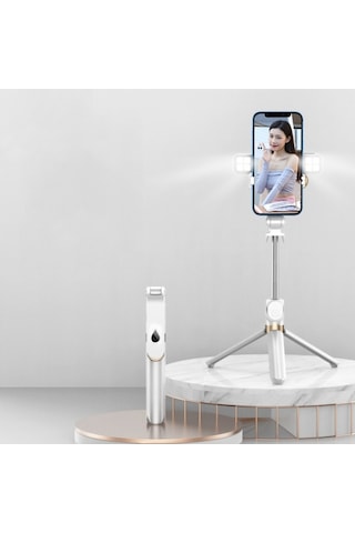 Cbtx Xt06s Canlı Güzellik Bluetooth Tripod Selfie Stick Beyaz