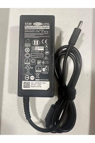19.5 Volt 3.34 Amper Dell Uyumlu Notebook Adaptör 4.5 Mm 3.0 Mm Dell Uyumlu Adaptör