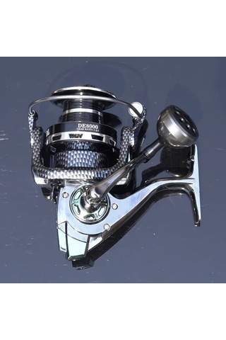 Xuweiwei Tip 8000 Büyük Metal Tekerlekli Balıkçılık Makinesi Yüksek Torklu Alüminyum Spincasting 30kg Fren Gücü Pürüzsüz Çalışma Tuzlu Tatlı Su İçin Ideal