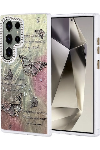 Muratech Newface Samsung Uyumlu Galaxy S24 Ultra Kılıf Blade Aynalı Desenli Kapak - Desen 6