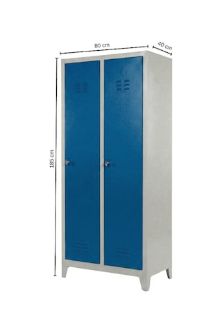 Standart 2 Kapaklı Soyunma Dolabı Mavi 80x40x185