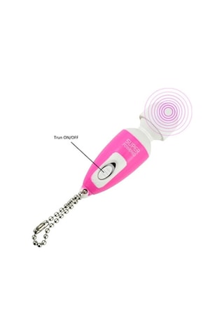 Truva Shop Magic Mini Vibratör 6 Cm Mastürbatör Pembe Anahtarlık Vibratör