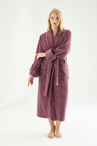 Uzun Şalyaka Triga Bambu Cotton Bayan Bornoz MÜRDÜM