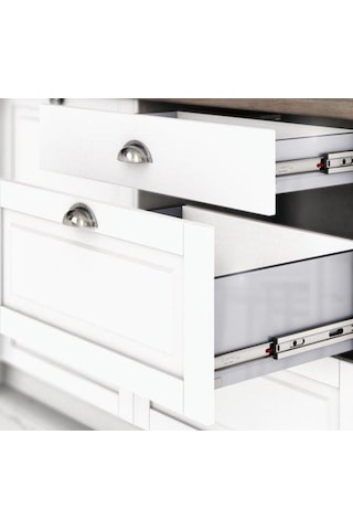 Samet Galvan Teleskopik Frenli Çekmece Rayı 46 x 500 CM Gri