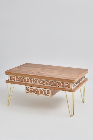 Melek 1 Model Çekemceli Akıllı Sehpa Metal Ayaklı Lüx Model Sehpa