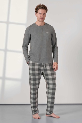 Doreanse Erkek Uzun Kol Jakarlı Gri Pijama Takım C6t3n5o4 001